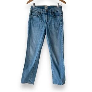 J.Crew Classic Straight Jean in Medium-Wash for Women Mid-rise Sz 25